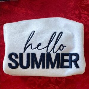 White 'Hello Summer' Pouch